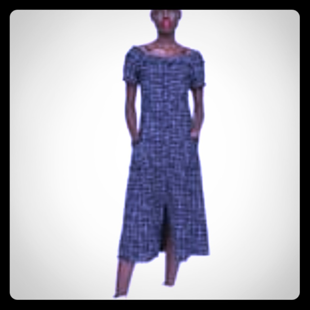 Zara NWT tweed navy midi dress. $130 and sold out!